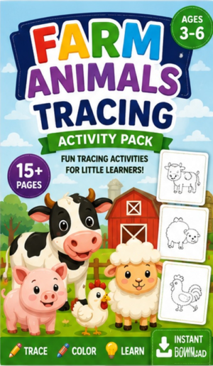 Farm Animals Tracing Activity