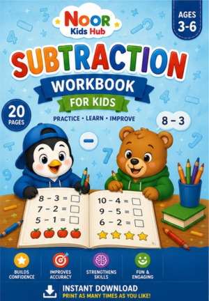 Subtraction Workbook Printable Math Worksheets