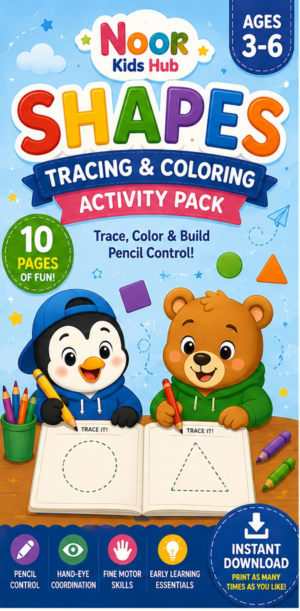 Shapes Tracing Coloring