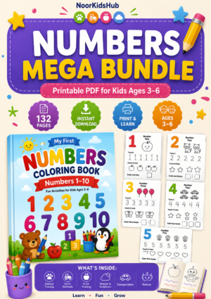 Numbers 1–50 & Early Math Mega Bundle | 132 Printable Worksheets for Ages 3–6