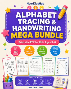 Alphabet Tracing & Handwriting Mega Bundle – 89 Pages